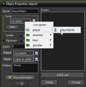 Assigning a sprite to an object